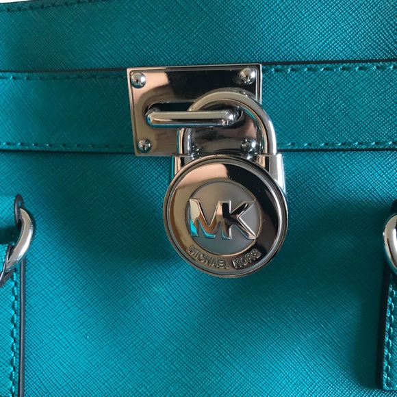 Michael Kors Aquamarine Hamilton Handbag - Picture 5 of 8